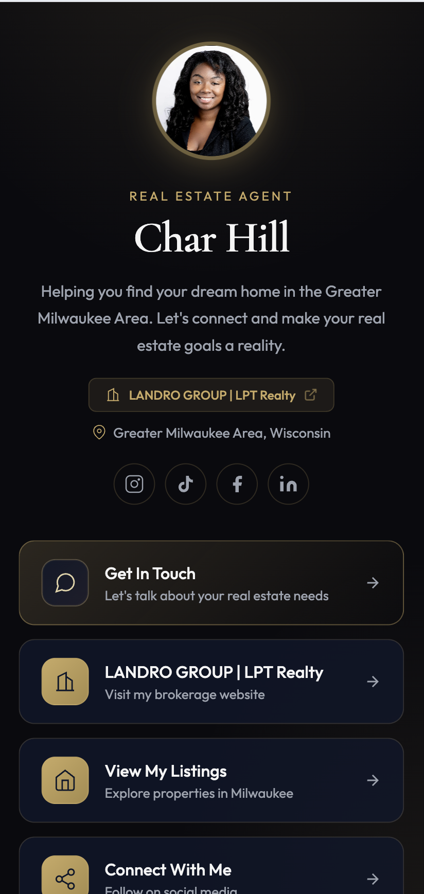 Char Hill realtor website